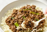 Sweet and Sticky Mongolian Ground Beef