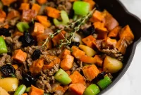 Hearty Grain-Free Sweet Potato Sausage Stuffing