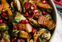 Caramelized Brussels Sprouts, Apples, and Smoky Bacon