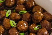 Mongolian Glazed Beef Meatballs
