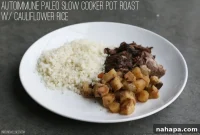 Nourishing AIP Slow Cooker Pot Roast with Cauliflower Rice