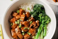 Sweet and Sticky Bourbon Chicken Bowls
