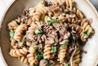 Wholesome Paleo AIP Beef Stroganoff Skillet