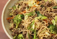 Savory Beef Ramen Skillet