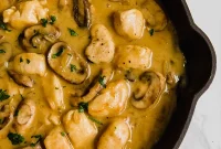 Creamy Paleo Whole30 AIP Chicken Stroganoff