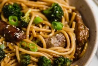 Better Than Takeout Gluten Free Beef and Broccoli Lo Mein