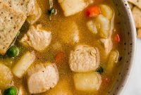 Hearty Chicken Pot Pie Soup Paleo AIP Whole30