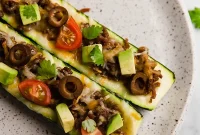 Savory Zucchini Taco Boats Low Carb Paleo Whole30 AIP