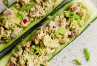 Wholesome Avocado Tuna Cucumber Boats for Clean Eating