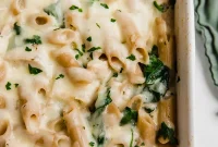 Effortless Baked Chicken Alfredo Pasta Gluten Free Paleo and AIP Friendly