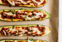Loaded Beef Zucchini Boats