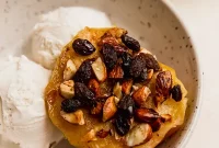 Warm Air Fryer Apples with Dairy-Free Ice Cream