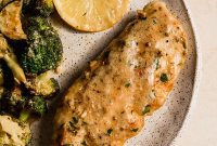 Creamy Garlic Chicken and Roasted Vegetables One Pot Meal