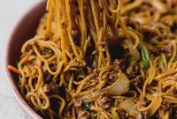 Sticky Hoisin Beef Noodles