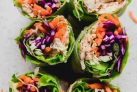 Refreshing Chicken and Garden Vegetable Rolls