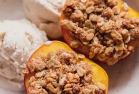 Air Fryer Peach Crisp Gluten and Dairy Free