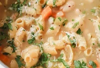 Hearty Gluten Free and Dairy Friendly White Pasta Fagioli