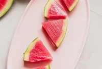 Cool Watermelon Gelatin Wedges