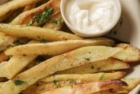 Oven-Crisped White Sweet Potato Fries