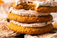 Spiced Gluten-Free Pumpkin Cookies with Creamy Latte Frosting