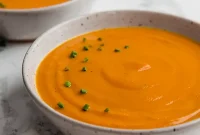 Bright Spring Carrot Leek Soup