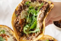 Melty French Onion Smash Tacos