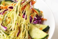 Healthy Asian Veggie Noodle Bowl Whole30 Paleo AIP Approved