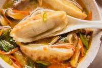 Comforting Gluten-Free Potsticker Noodle Soup