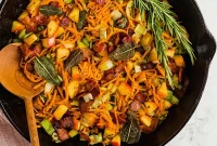 Sweet and Savory Whole30 Paleo AIP Carrot Apple Bacon Hash
