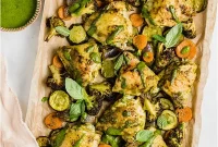 Sheet Pan Pesto Chicken and Roasted Vegetables