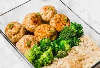 Clean Eating Teriyaki Chicken Meatball Meal Prep