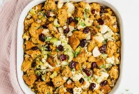 Hearty Paleo Thanksgiving Cornbread Stuffing AIP and Grain Free