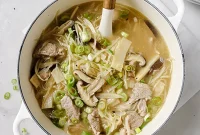 Simple Paleo Hot and Sour Soup Whole30 and AIP Friendly