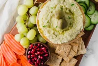 AIP Whole30 Paleo Charcuterie Delight with Cauliflower Artichoke Hummus