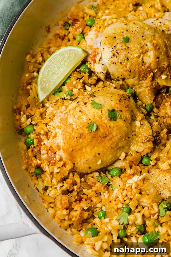 Cauliflower Arroz Con Pollo - Low Carb, Paleo, Whole30, AIP