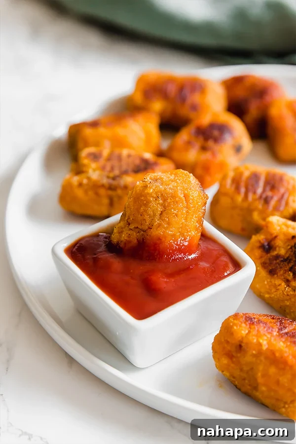 Golden Butternut Bites 3 Butternut squash tots - baked to perfection, golden and crispy
