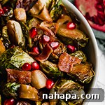 Roasted Brussels Sprouts, Apples & Bacon