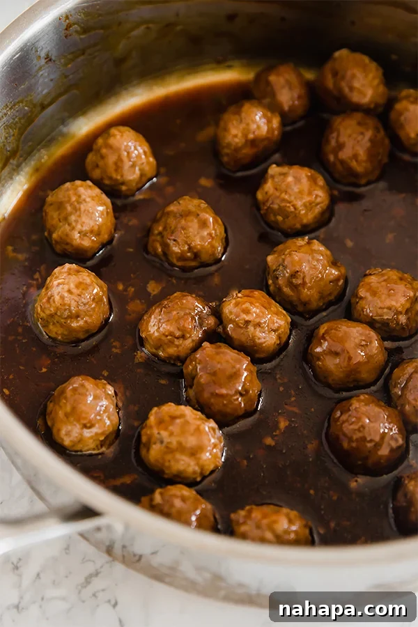 Platter of Mongolian Beef Meatballs, ready to serve