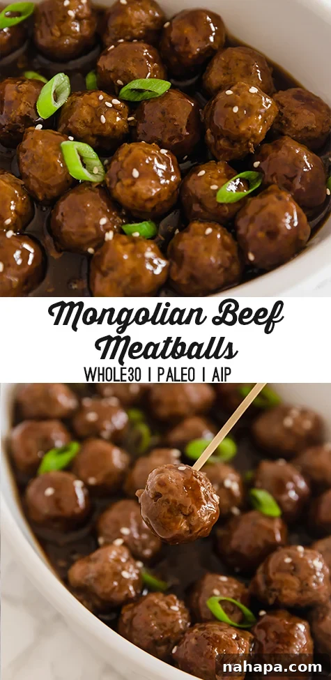 Mongolian Glazed Beef Meatballs 7 Pin image for Mongolian Beef Meatballs recipe