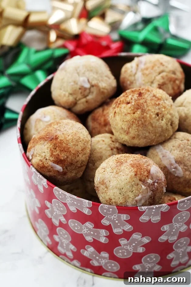 Paleo Gingerbread Donut Holes, a delicious and easy-to-make healthy edible gift.