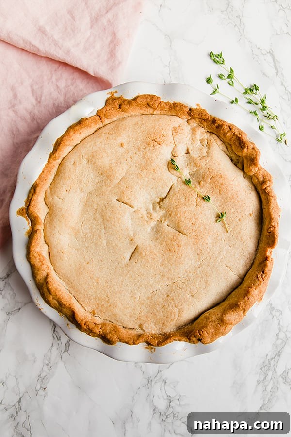 Chicken Pot Pie in pie pan - Ready to Serve