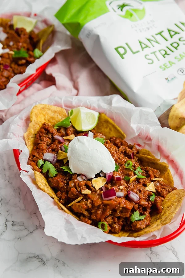 Finished Paleo Frito Pie ready to be served