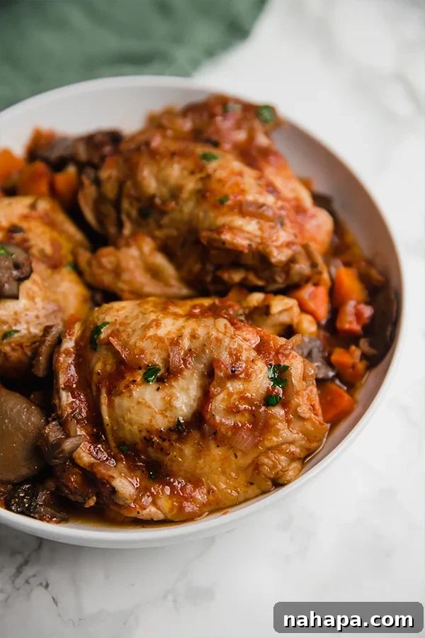 Slow Cooker Chicken Cacciatore Serving