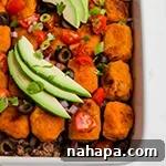 Sweet Potato Tater Tot Taco Casserole