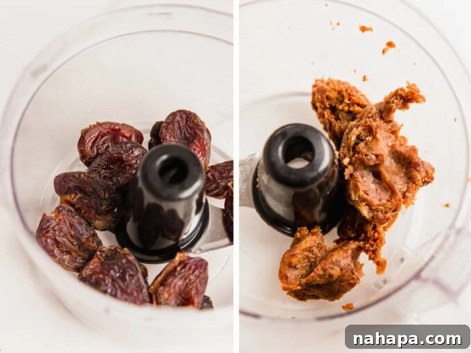 Blending Medjool dates for truffle base