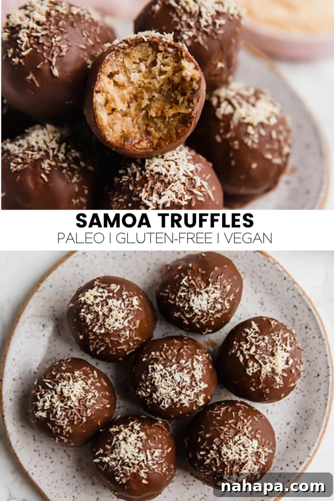 Samoa Truffles close up