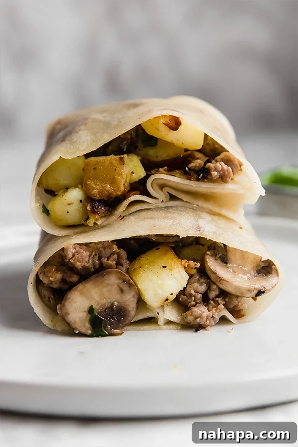 Prep Ahead Paleo AIP Egg Free Sausage Breakfast Burritos 3 Delicious AIP Breakfast Burrito