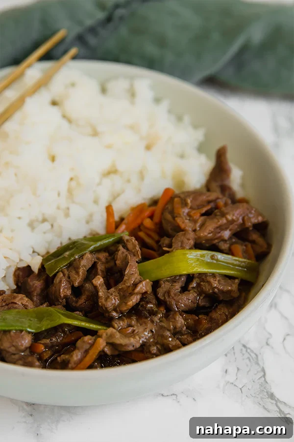 Ingredients for Slow Cooker Mongolian Beef laid out on a kitchen counter.