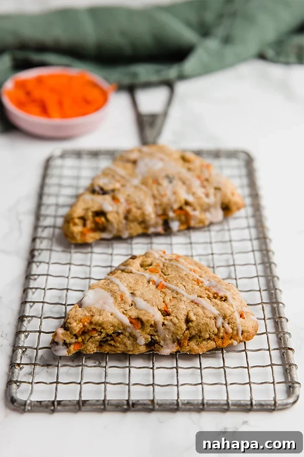 Nourishing Paleo Gluten-Free AIP Carrot Cake Scones 2 Delicious Paleo Carrot Cake Scones, perfect for spring