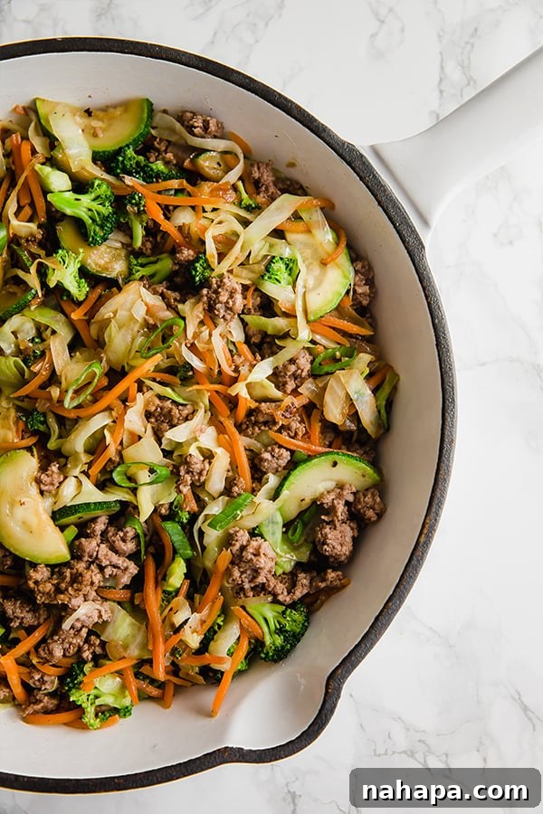 15 Brilliant Gluten-Free One-Pan Dinners 13 Ground beef and cabbage stir fry, easy and cost effective